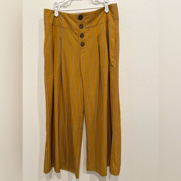 in loom Pants - In Loom extra wide leg striped culottes